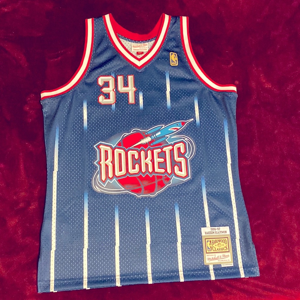 Houston Rockets Mitchell & Ness Hakeem Olajuwon 96-97 season Home Jersey Size:L